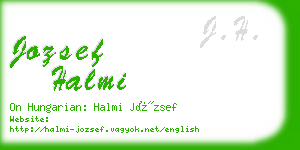 jozsef halmi business card